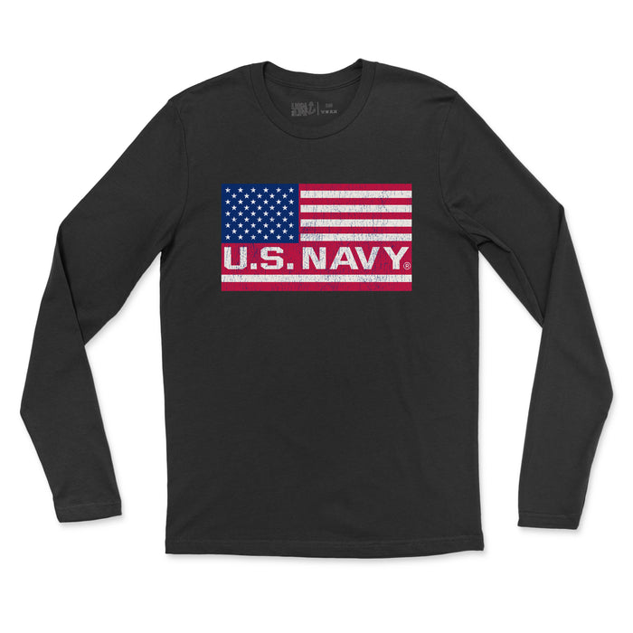U.S. Navy Flag Men's Fine Jersey Long Sleeve Tee