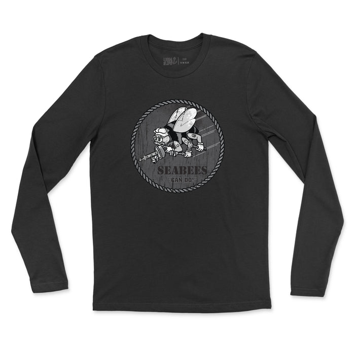 Vintage Seabees Men's Fine Jersey Long Sleeve Tee