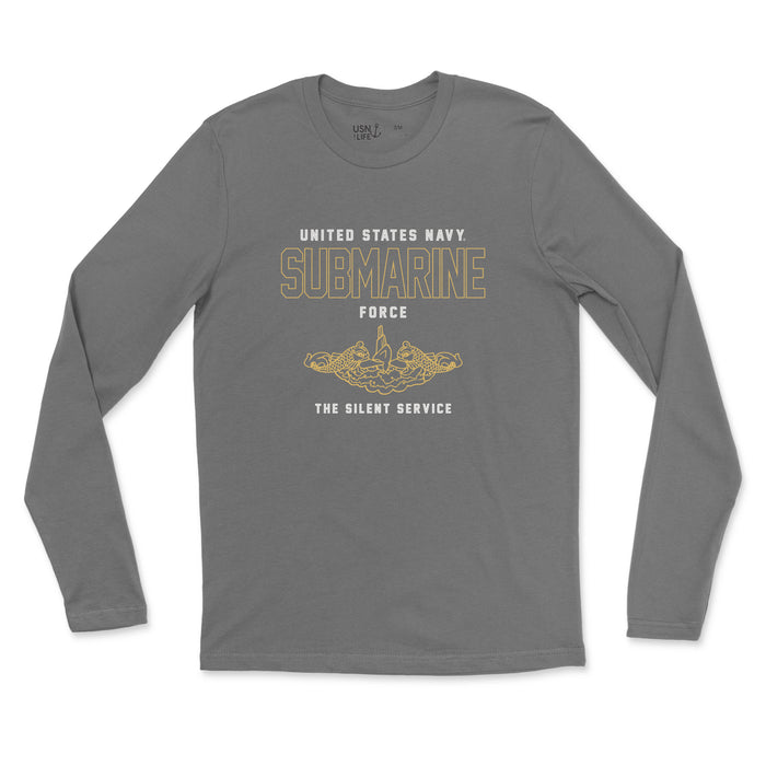 Silent Service - US Navy Submarine Force Men's Fine Jersey Long Sleeve Tee