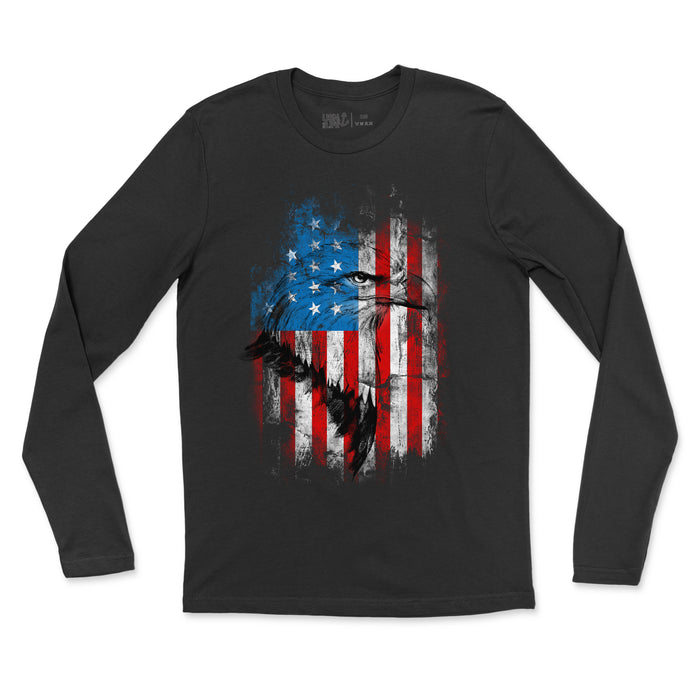Red White and Blue Eagle Men's Long Sleeve T-Shirt