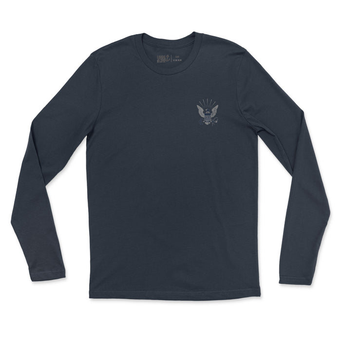 Vintage First Navy Jack Flag Men's Fine Jersey Long Sleeve Tee
