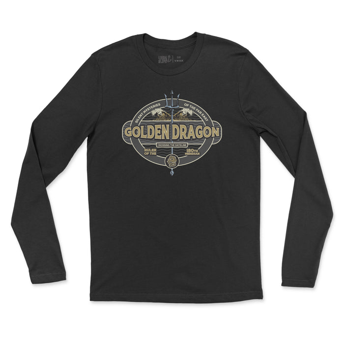 Golden Dragon Trident Men's Fine Jersey Long Sleeve Tee