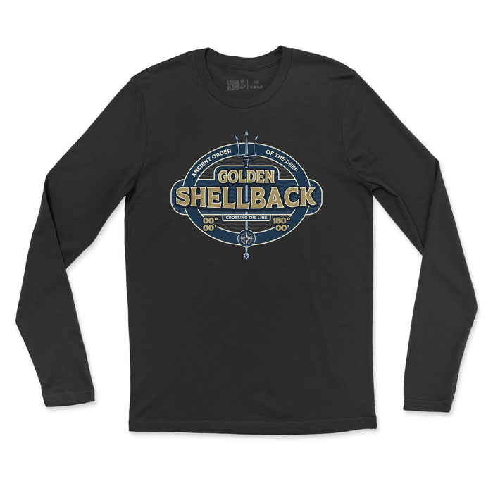 Golden Shellback Trident Men's Fine Jersey Long Sleeve Tee