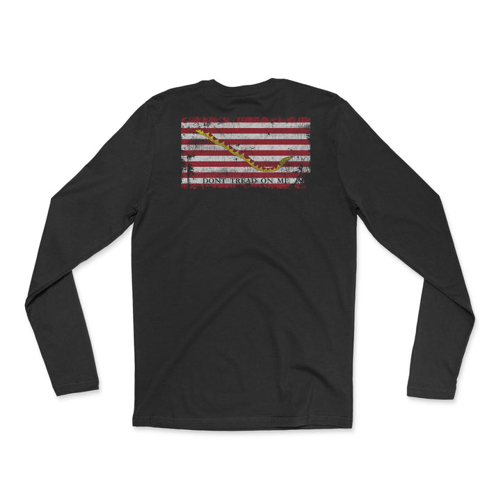 Vintage First Navy Jack Flag Men's Fine Jersey Long Sleeve Tee