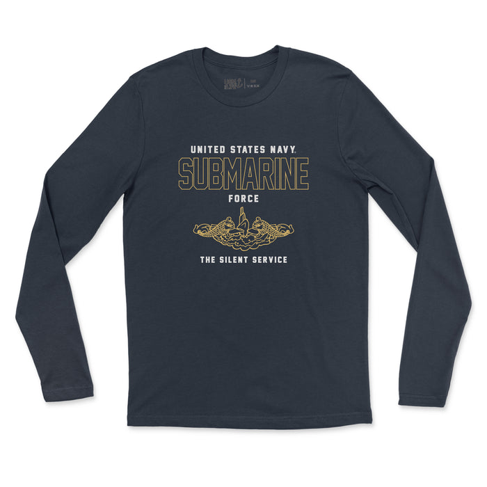 Silent Service - US Navy Submarine Force Men's Fine Jersey Long Sleeve Tee
