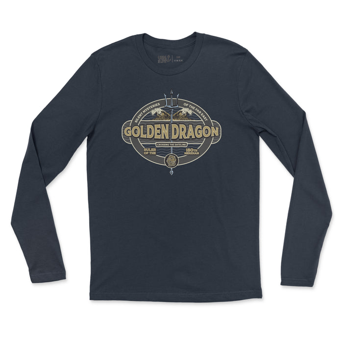 Golden Dragon Trident Men's Fine Jersey Long Sleeve Tee