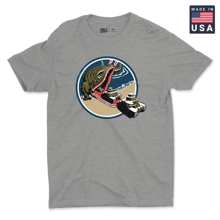 WWII Amphibious Forces Gator Patch Men's T-Shirt