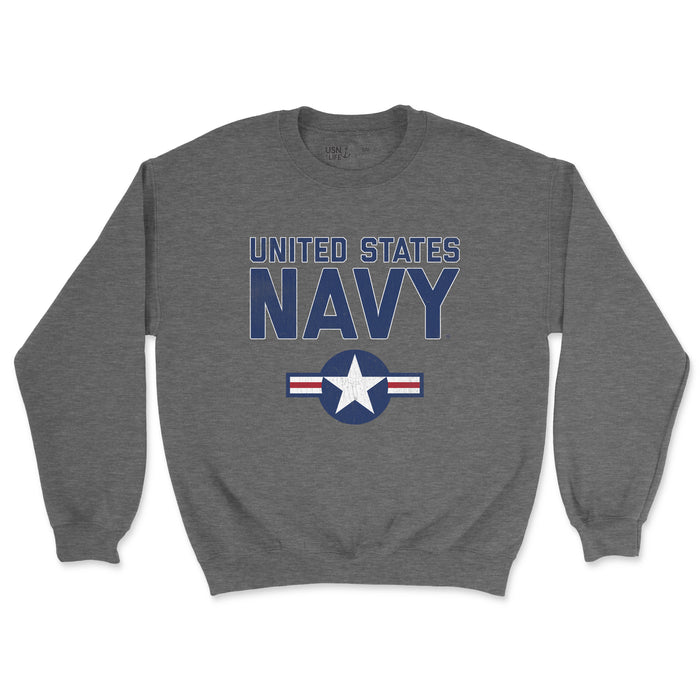 United States Navy Roundel Vintage Men's Midweight Sweatshirt