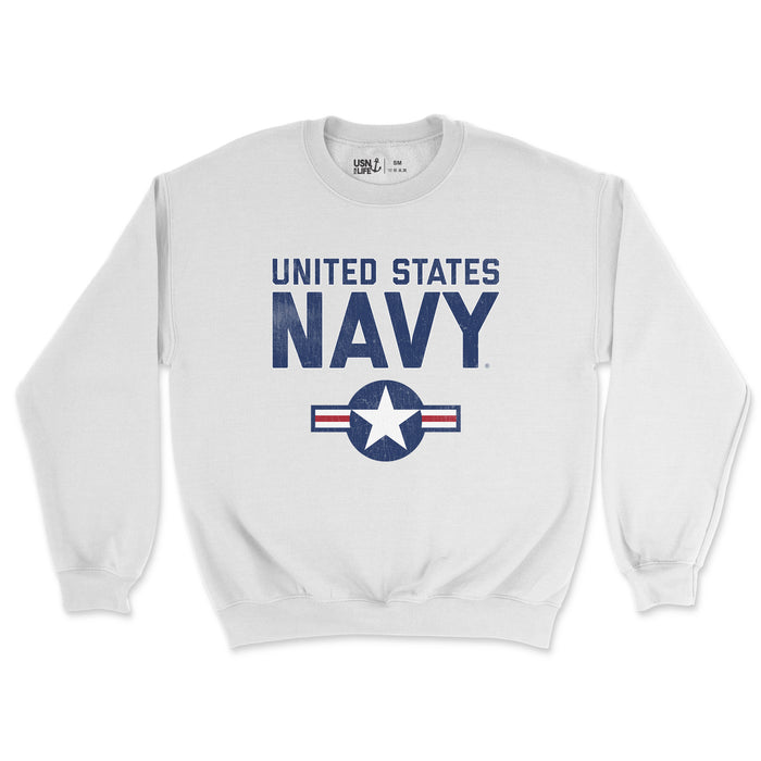 United States Navy Roundel Vintage Men's Midweight Sweatshirt