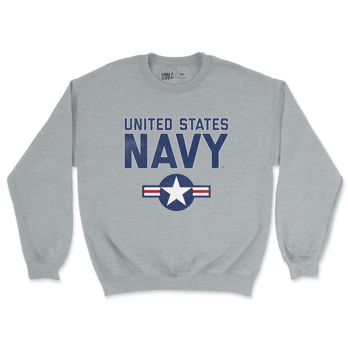 United States Navy Roundel Vintage Men's Midweight Sweatshirt