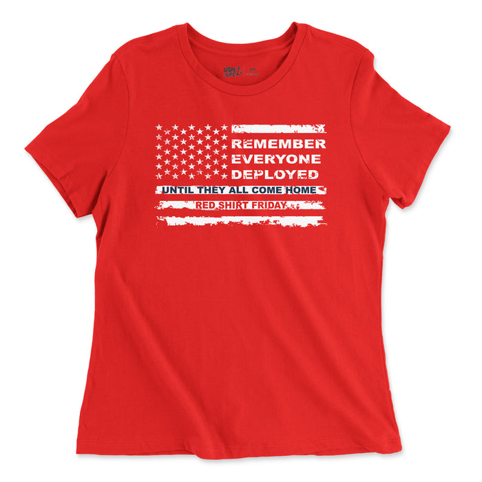 RED White and Blue Women's T-Shirt
