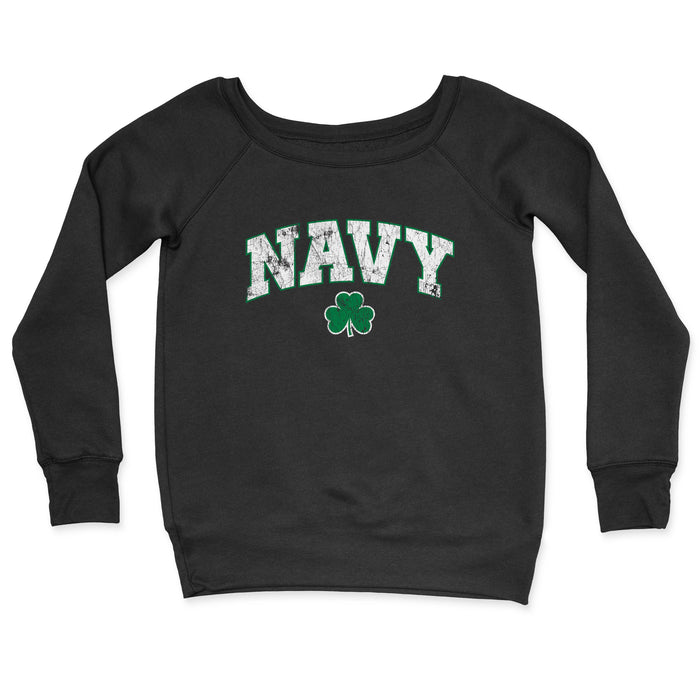 NAVY SHAMROCK Women's Limited Emerald Edition CrewNeck