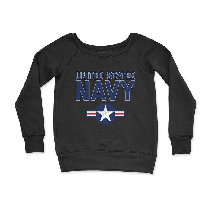 United States Navy Roundel Vintage Women's CrewNeck
