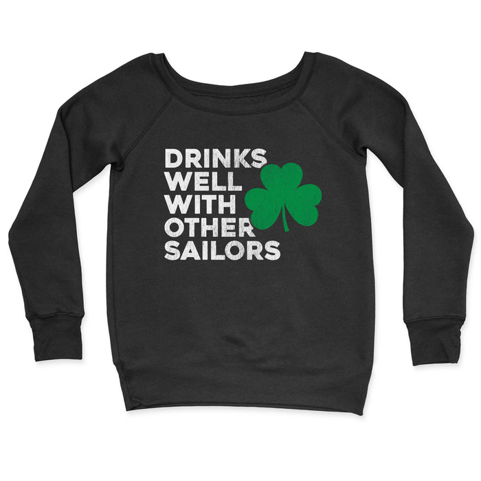 Drinks Well with Other Sailors Women's Limited Emerald Edition CrewNeck