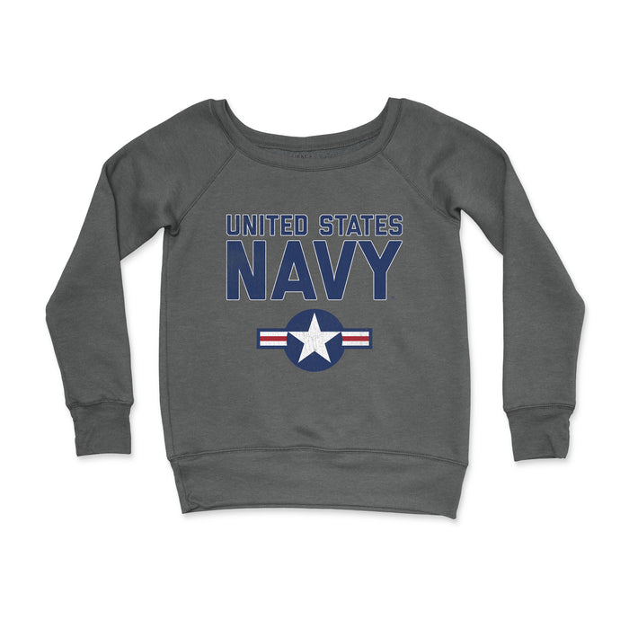 United States Navy Roundel Vintage Women's CrewNeck