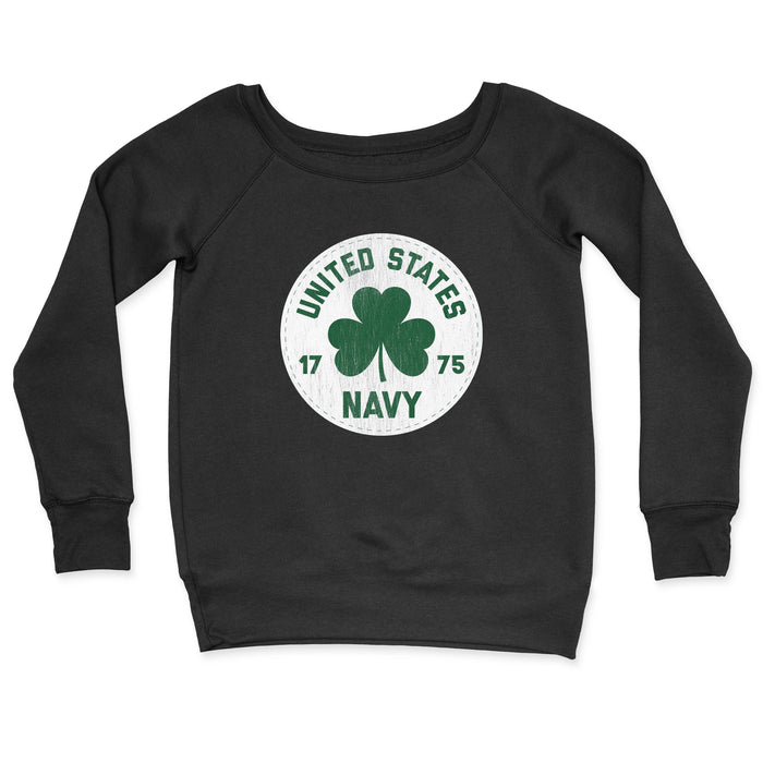 US Navy Shamrock Circle Women's Limited Emerald Edition CrewNeck
