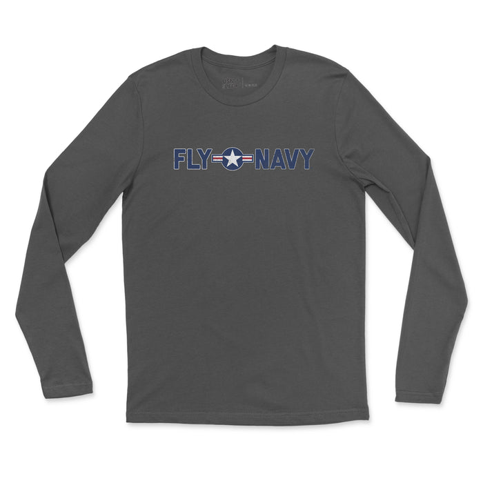 Fly Navy Roundel Men's Fine Jersey Long Sleeve Tee