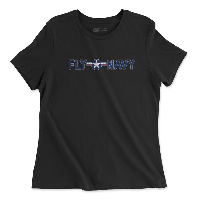 Ladies Fly Navy Roundel T-Shirt
