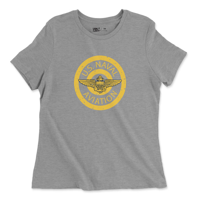 Naval Aviation Patch Women's Relaxed Jersey T-Shirt