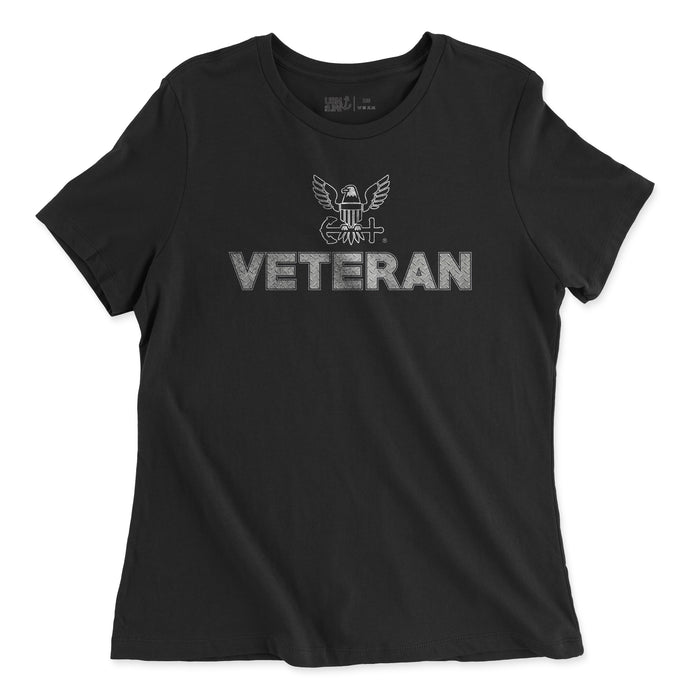 Navy Veteran Diamondplate Women's - Relaxed Jersey T-Shirt