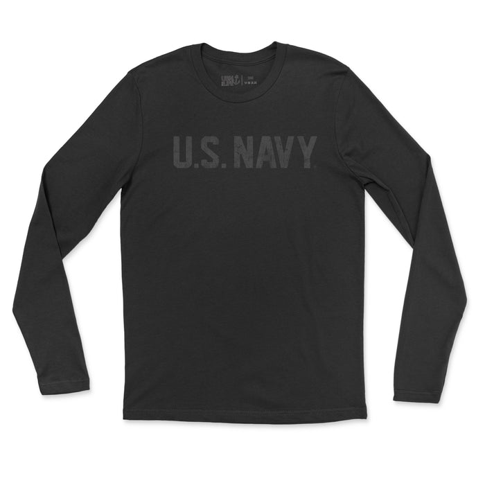The U.S. Navy Blackout Men's Fine Jersey Long Sleeve Tee