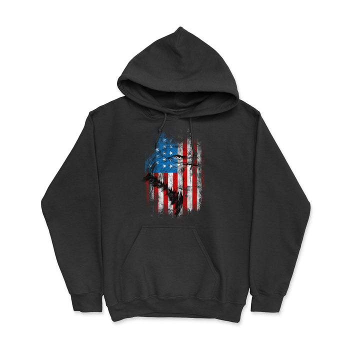 Red White and Blue Eagle Men's Hoodie