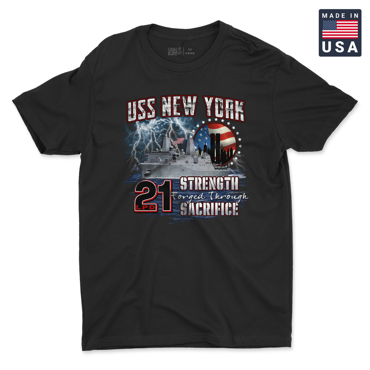 【schott】Souvenir shirt U.S.S New york US NAVY APPAREL and Accessories — USN for Life