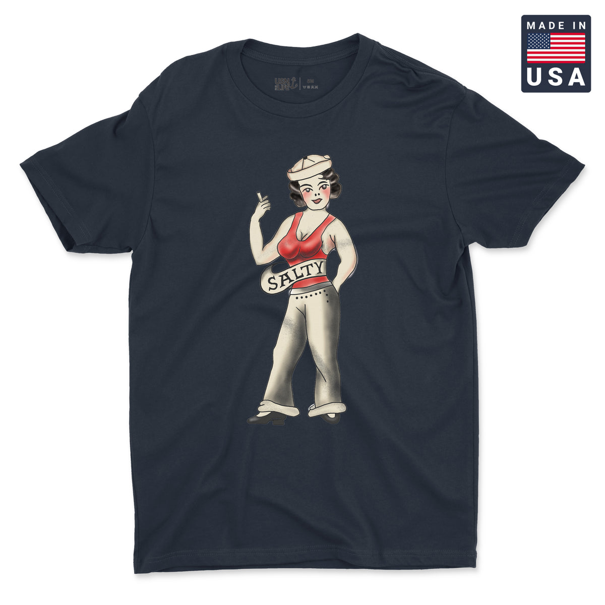 Salty Pin Up T-Shirt | Men's | USN For Life | — USN for Life