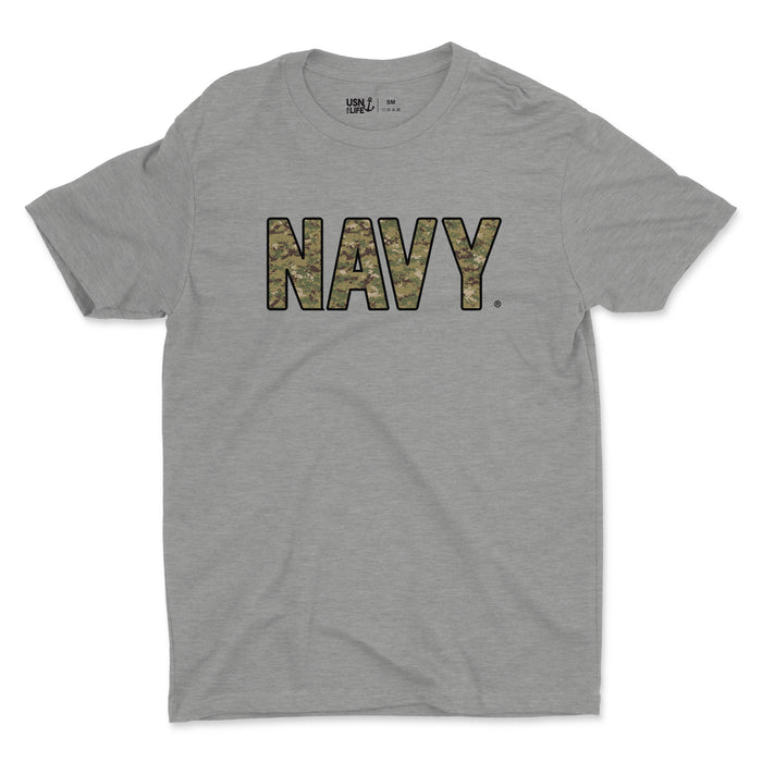 US NAVY AOR2 CAMO Men's Fine Jersey T-Shirt