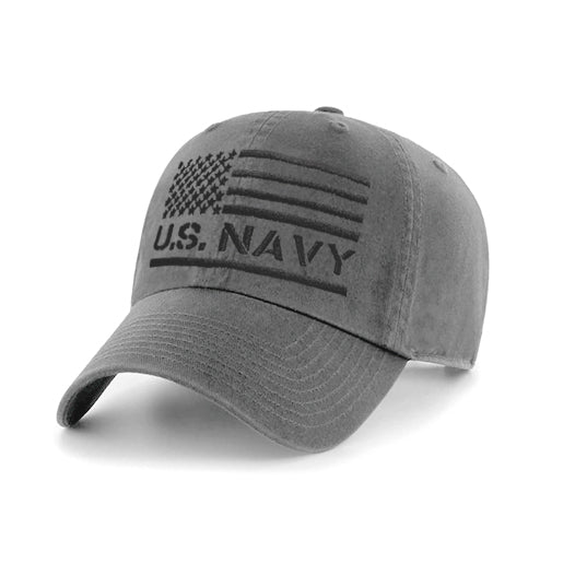 Grey Navy Flag Unstructured Cap
