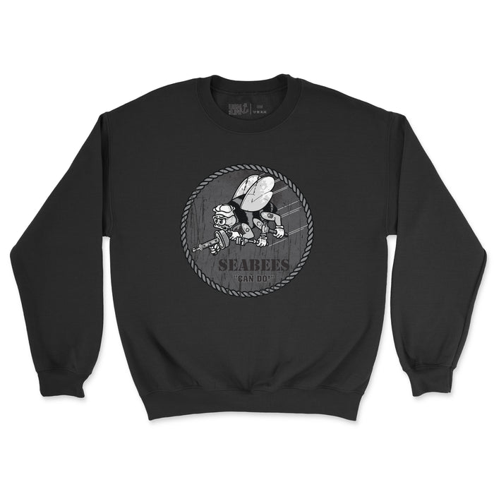 Vintage Seabees Blackout Men's Midweight Sweatshirt