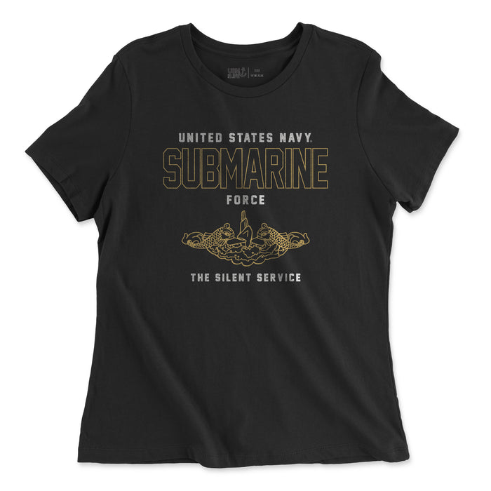 Silent Service - US Navy Submarine Force Women's Relaxed Jersey T-Shirt