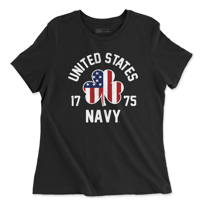 Navy Shamrock Flag Women's Limited Emerald Edition T-Shirt