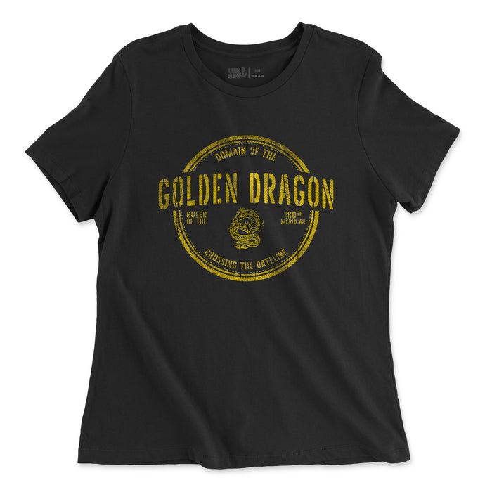 Ladies Vintage Golden Dragon T-Shirt