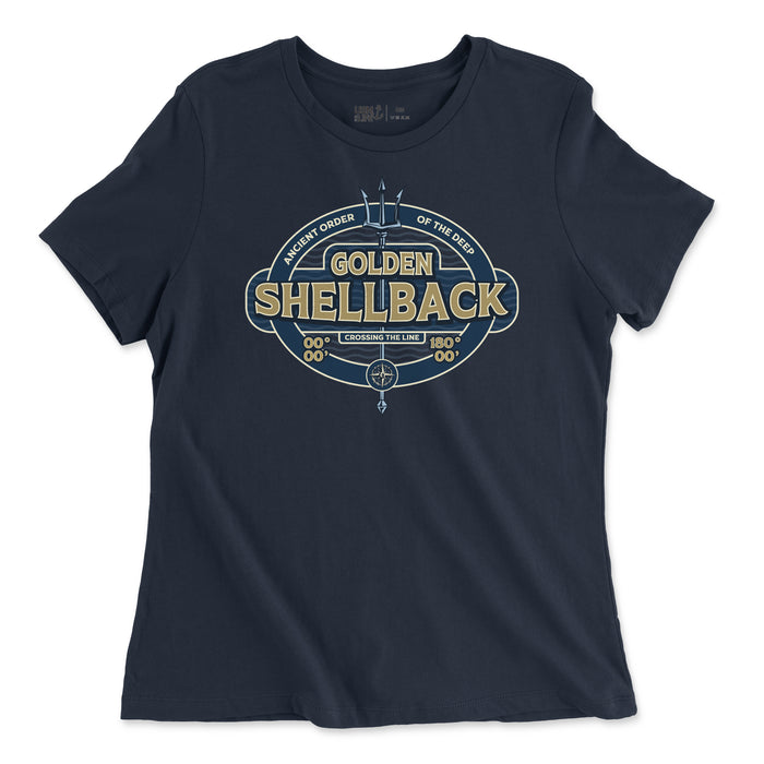 Golden Shellback Trident Women's Relaxed Jersey T-Shirt