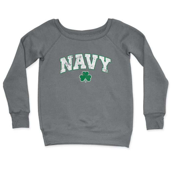 NAVY SHAMROCK Women's Limited Emerald Edition CrewNeck