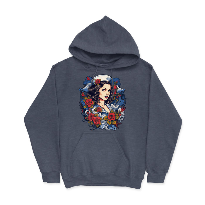 Guardian of the Waves Pin Up Men's Hoodie