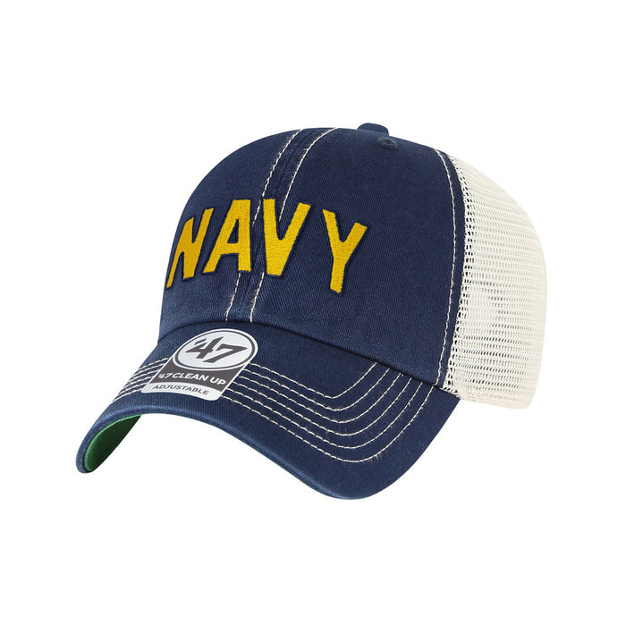 Navy Arch ’47 Brand Trawler Cap in Navy/Stone