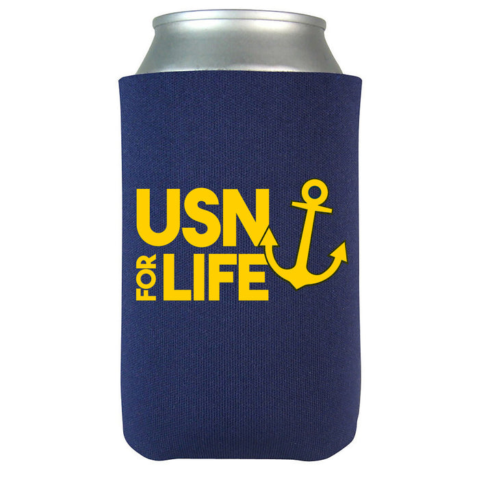 USN For Life Beverage Coolie-Navy