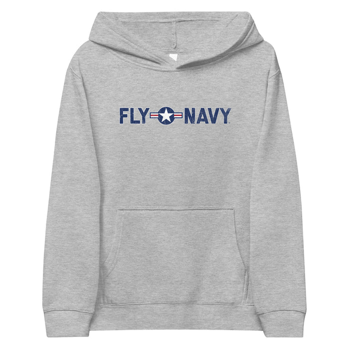 Fly Navy Kids fleece hoodie
