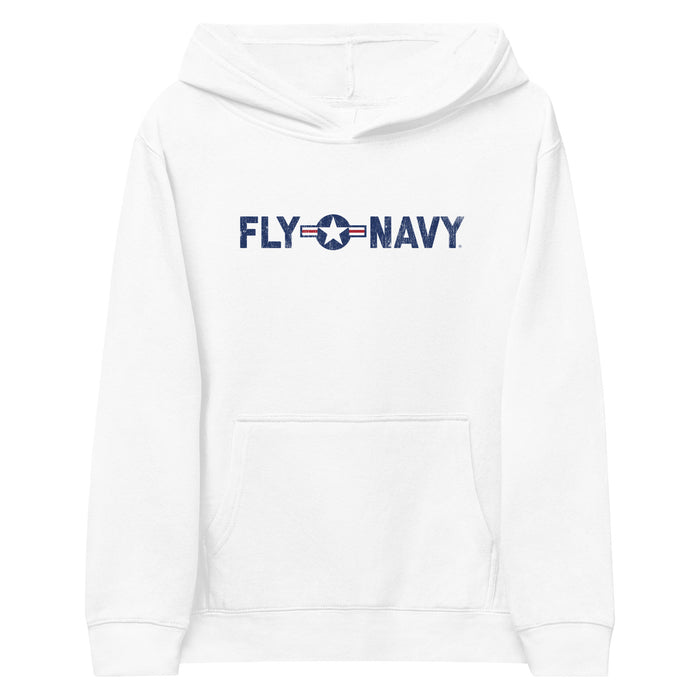 Fly Navy Kids fleece hoodie