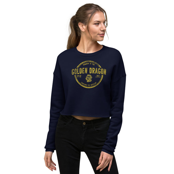 Ladies Golden Dragon Crop Sweatshirt