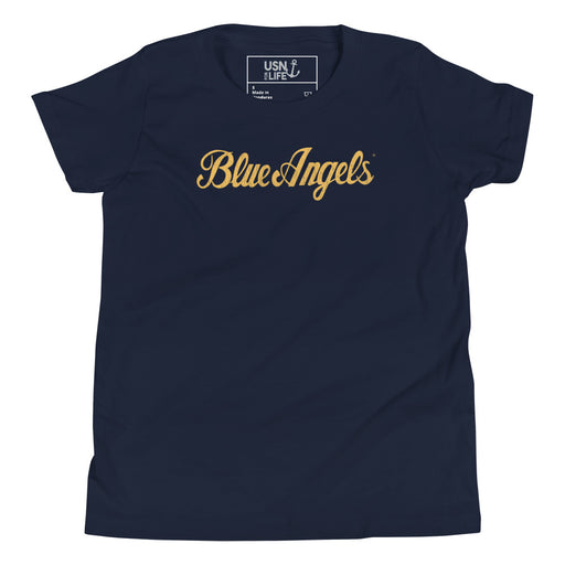 Blue Angels Script Short Sleeve T-Shirt